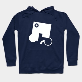 Black and White Contraption Q4N Hoodie